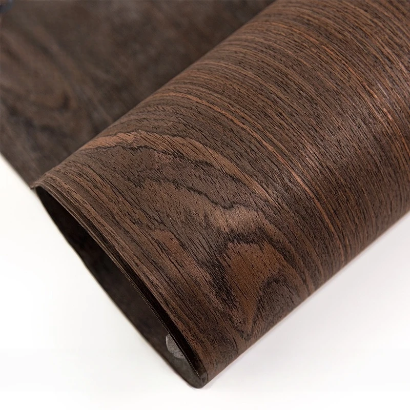 58x250cm Smoked Oak Wood Veneer for Furniture Making & Decorative Surface Design - Engineered Surface Crafting Application