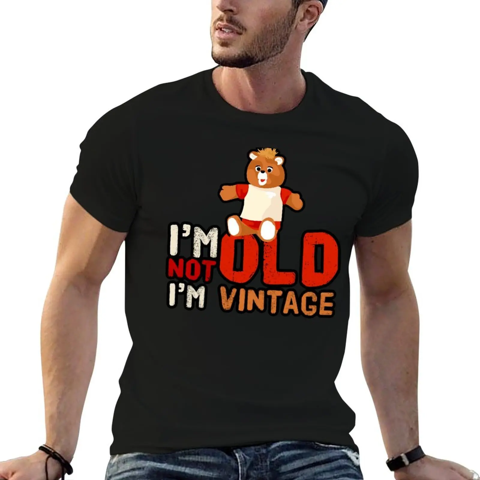 

I’m not old I’m a vintage, funny gen x, teddy ruxpin T-Shirt t shirts for man graphic cars man t shirts cotton T-Shirt
