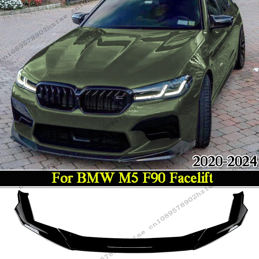 

For BMW 5 Series M5 F90 Facelift 2020-2024 Front Bumper Lip Spoiler Shovel Lower Splitter Guard Protector Body Kit Modification