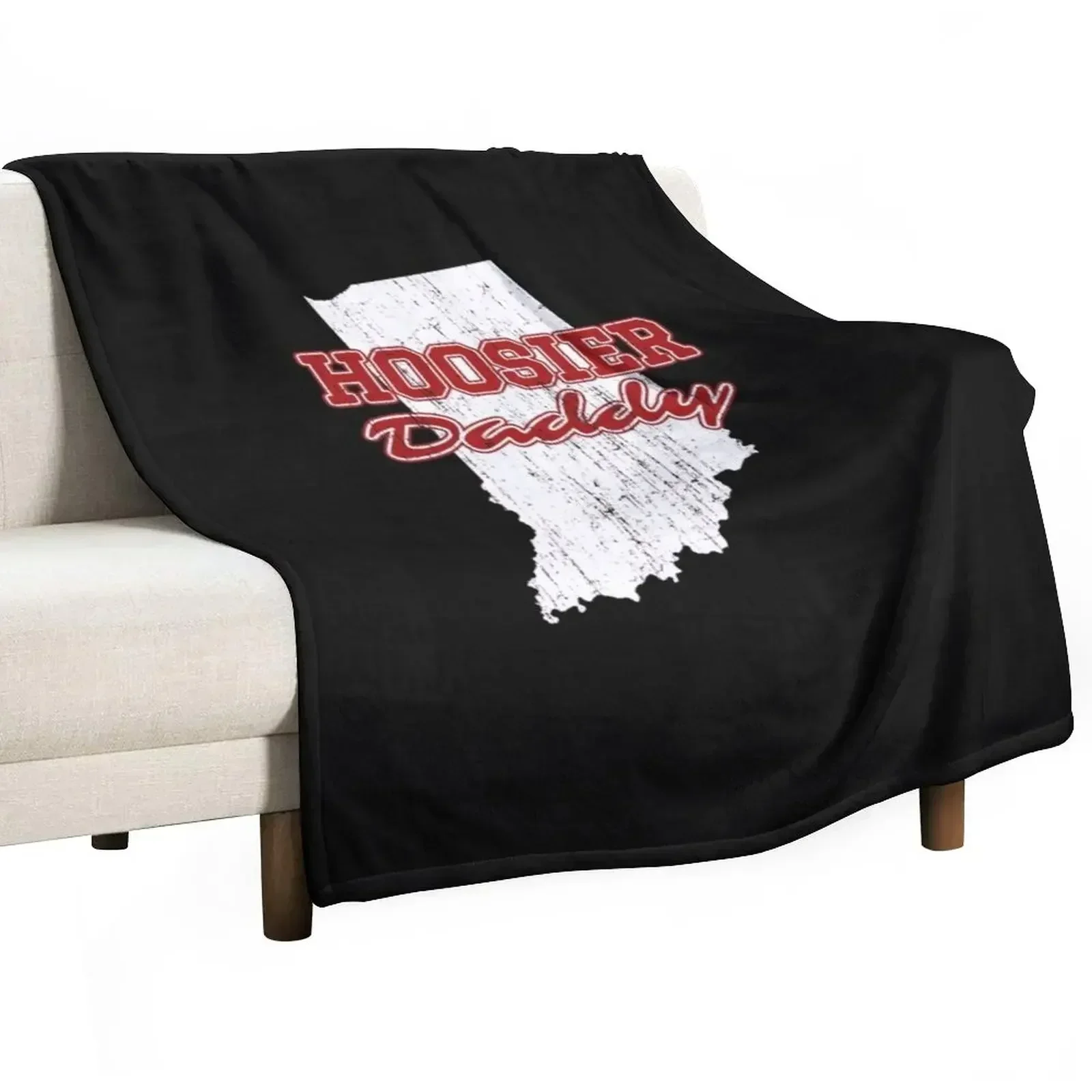 

Hoosier Daddy - Indiana State Pride Essential T-Shirt Throw Blanket Luxury St Loose Bed Heavy Blankets