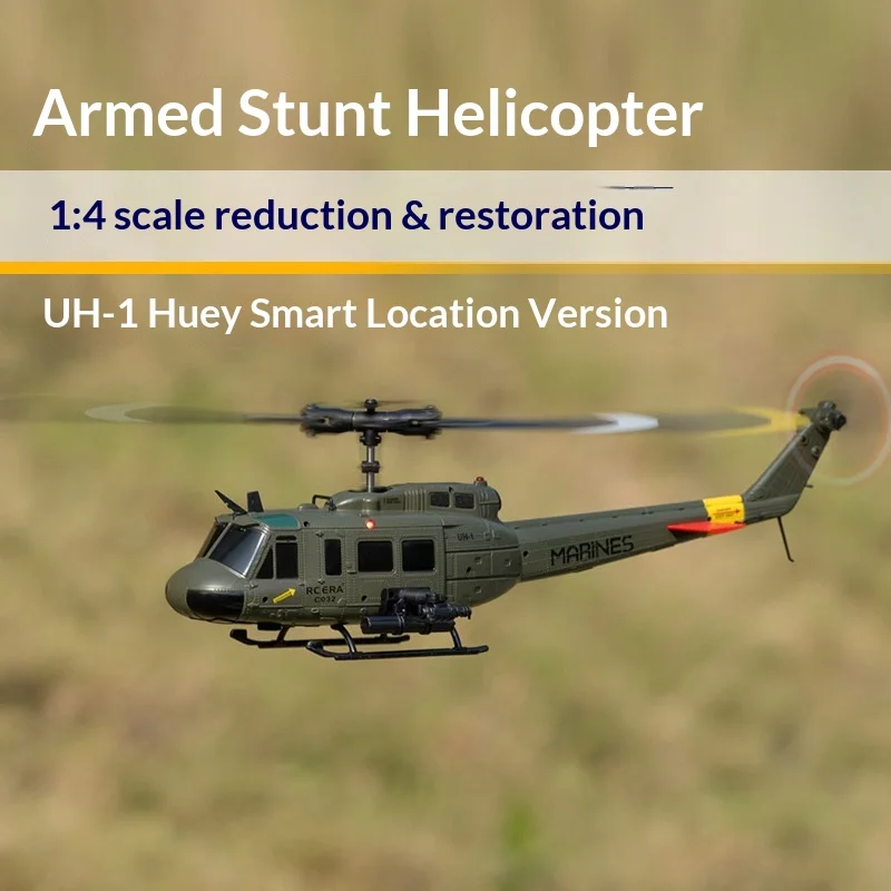 RcEra Pink Uh1 Huey Rc Helicopter Six Channel Stunt One Key Inverted Flight Laser Radar Optical Flow Positioning Three Speed