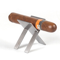 Cigar Holder Folding Stainless Steel Portable Cigar Stand Rack Easy to Use Cigar Accessories Pratical Tool for Smokers
