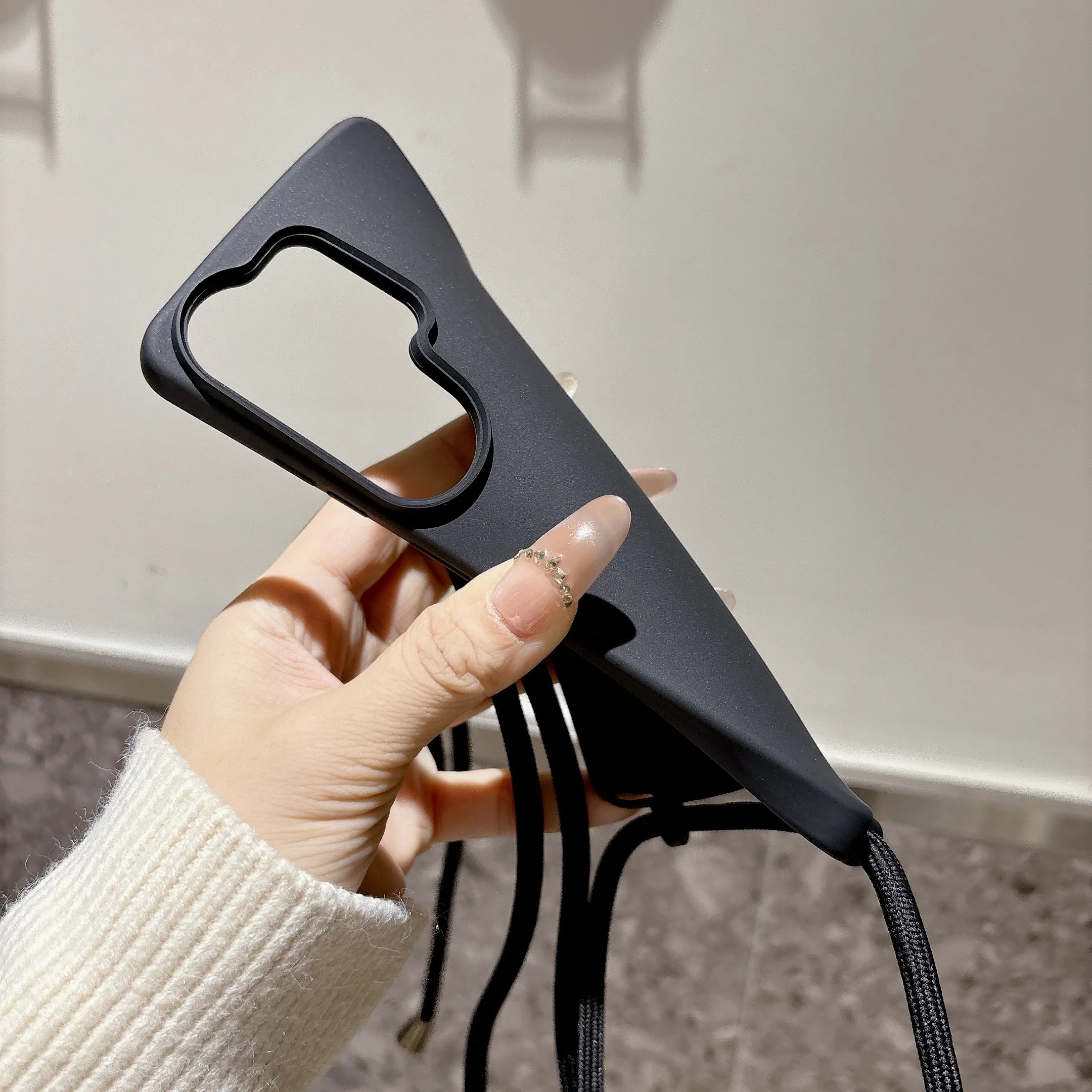Matte Silicone Case for Samsung Galaxy A57 A37 A17 A17 A56 A36 A26 A16 A06 A55 A35 A25 A15 Crossbody Lanyard Cord Strap Cover view 5