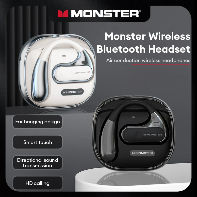 Monster Ac320 Ipx5 Водонепроницаемые Спортивные Bluetooth-наушники С Крючками И Высокопроизводительным Чистым Голосом 360° ° ...