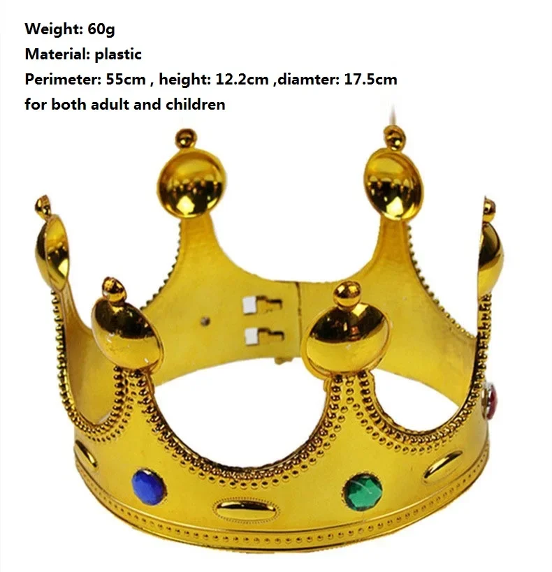 King Queen Boy Girl Princess Robe Cloak Prince Crown Scepter Children Birthday Party Accessory Halloween Costume Cosplay