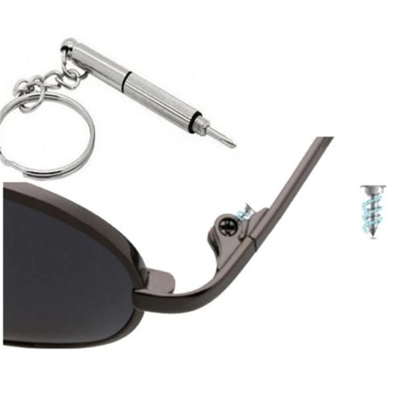 Mini-Handbrillen-Schraubendreher, 3-in-1-Brillenreparatursets, Multifunktions-Schraubendreher-Set für Sonnenbrillen, Uhren und Brillen mit Schlüsselanhänger – Detail 7