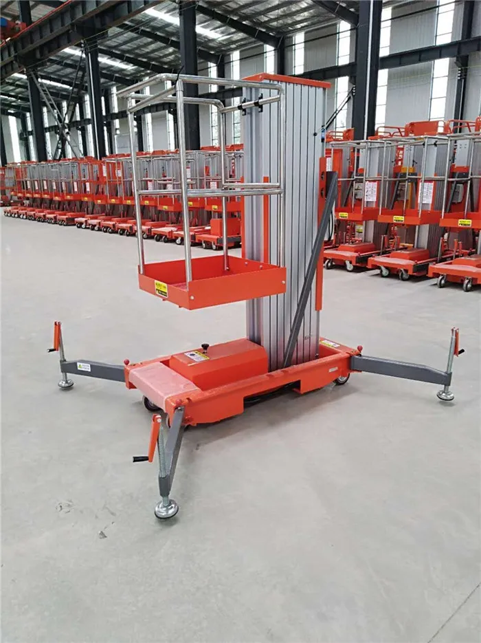 14-14M electric scaffolding lift aluminum alloy lift platform 6m 8m warehouse single lift