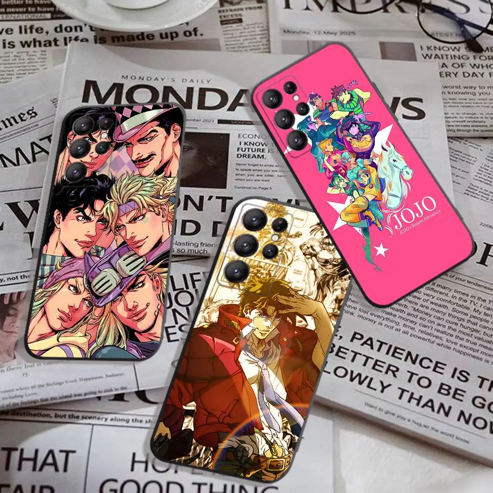 Japanese JoJos Bizarre Adventure Phone Case For Samsung S 24 Fe 25 Ultra Plus 20 Lite 21 30 22 23 24 22 Ultra 5G Fundas