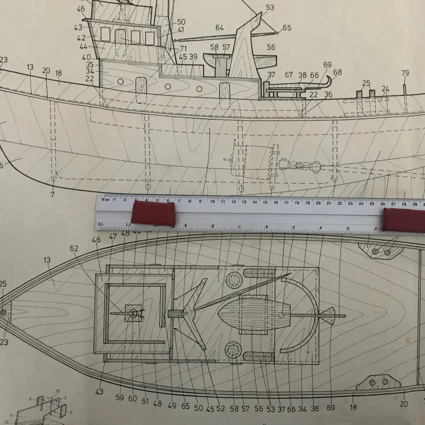 RC قارب 42 سنتيمتر محاكاة Hanoi التحكم عن بعد Tugboat عالية الدقة ثلاثية الأبعاد الطباعة RC قارب أطقم منمذجة لعبة الكبار