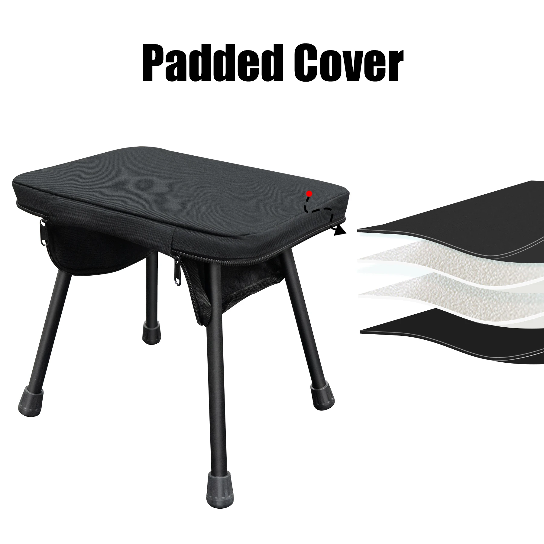 WESTTUNE Camping Portable Tactical Stool Multifunctional Aluminum Alloy Pony Stool Outdoor Folding Fishing Picnic Plate Stool