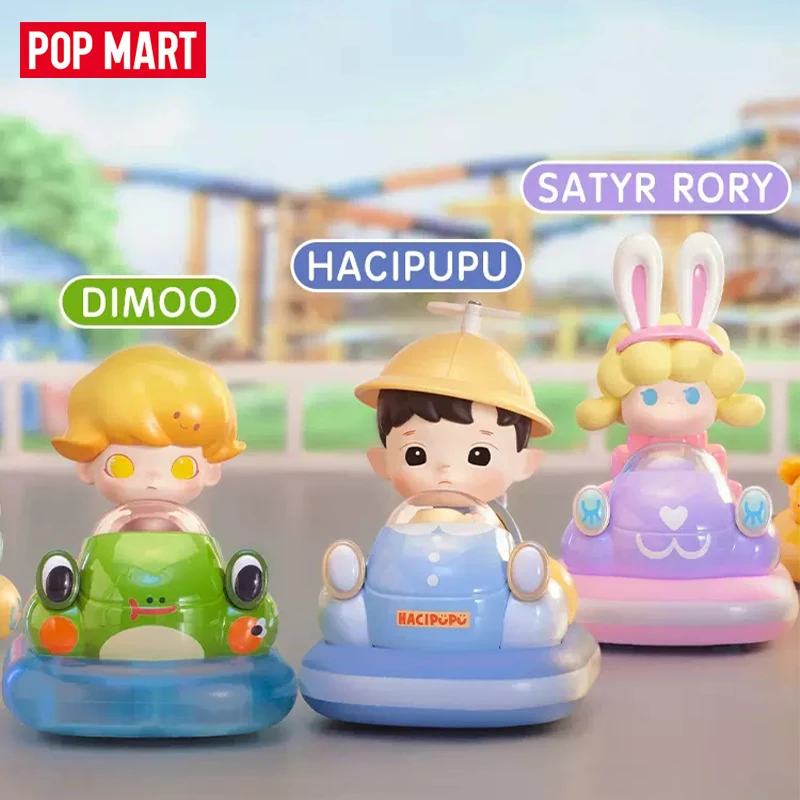 Pop Mart Popcar Park Bumper Car Series Labubu Molly Skullpanda Car Blind Box Guess Bag Toys Doll Cute Anime Figure Ornaments