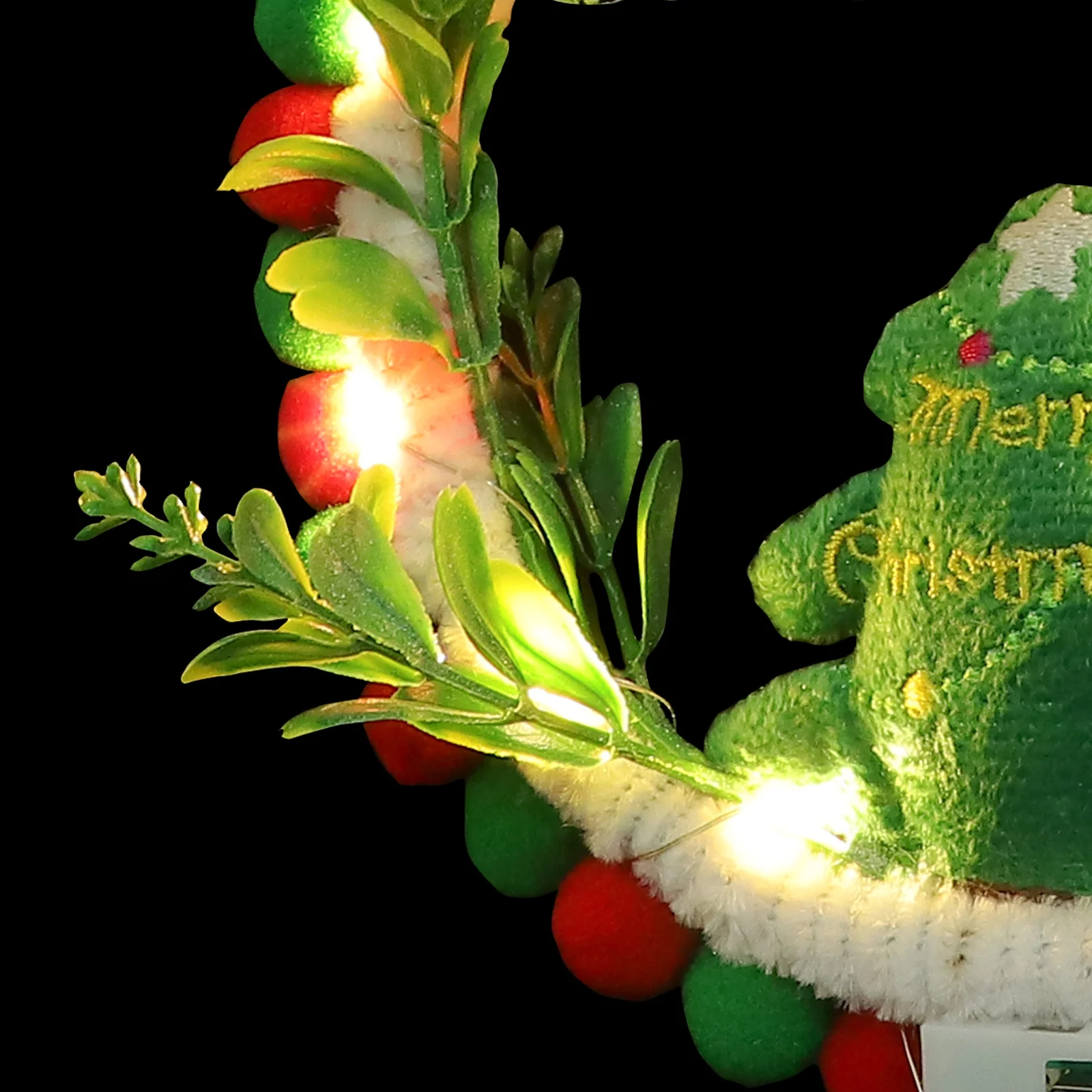 

1Set Christmas Wreath Making Materials DIY Kit Reusable Lightweight Decorative Door Window Hanging Christmas Tree Ornament