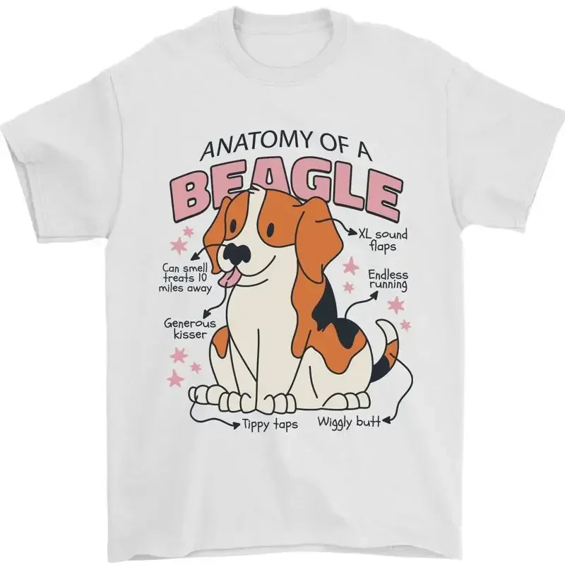 Beagle Körperbau Lustige Hund Herren 100% Cotton T shirt