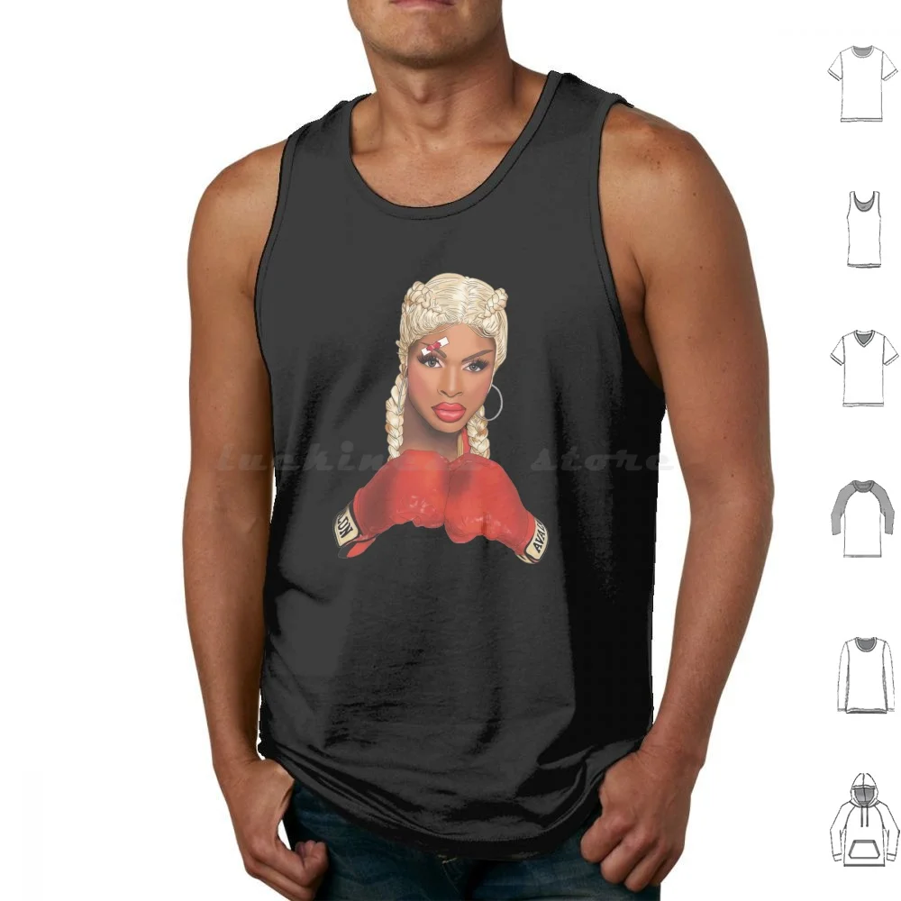 Symone Tank Tops Print Cotton Symone Reality Tv Rupauls Drag Race Drag Queen Season 13 Rpdr S13 Lame Runway Boxing Gloves