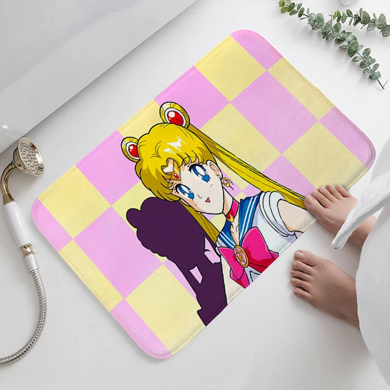 

Anime Bathroom Foot Mat Non-slip D-Sailors D-Moons Cute Corridor Carpet for Kitchen Entrance Door Doormat Balcony Bedroom Rug