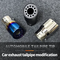 Car Exhaust Muffler Tip for 09-10 RAV Prado Highlander CRV Vitara Pajero Stainless Steel Muffler Tip Pipe Car Exhaust Pipe