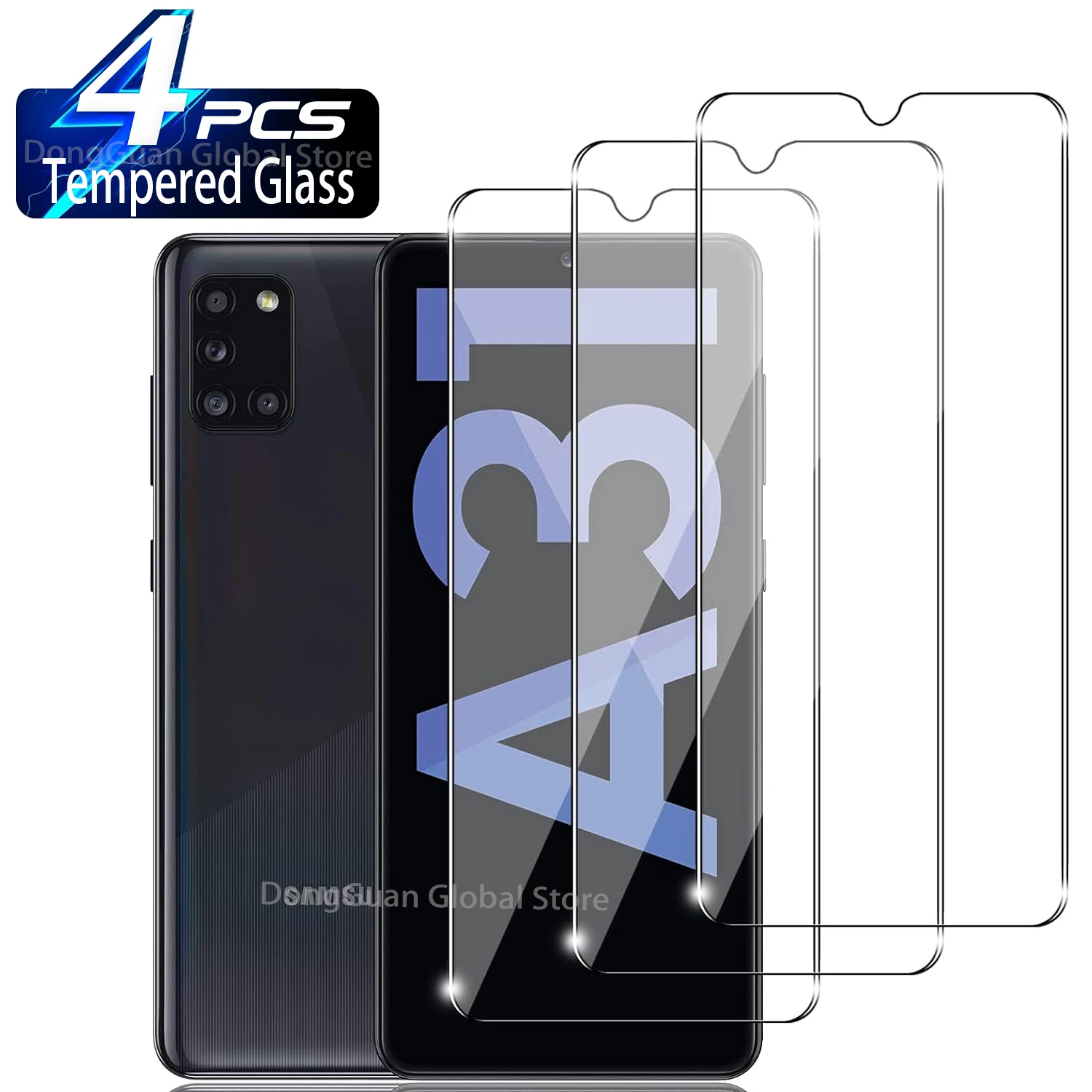 2/4Pcs High Auminum Tempered Glass For Samsung Galaxy A31 SM-A315 Screen Protector Glass Film