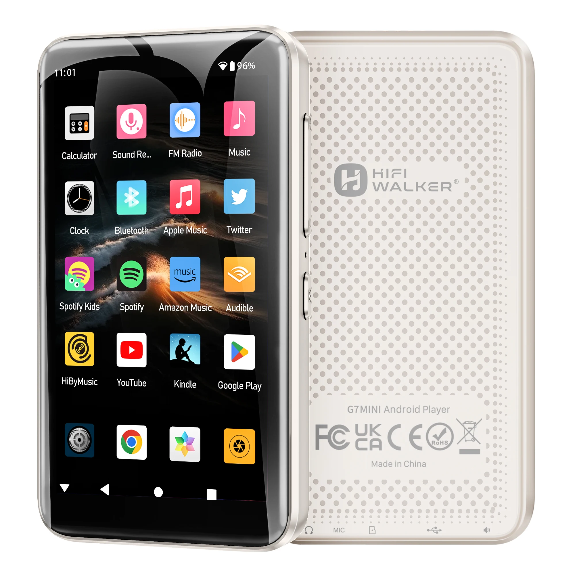 Reproductor de MP3 Android HIFI Walker G7mini con Bluetooth 5,0 144GB con Spotify y cámara reproductor de música portátil