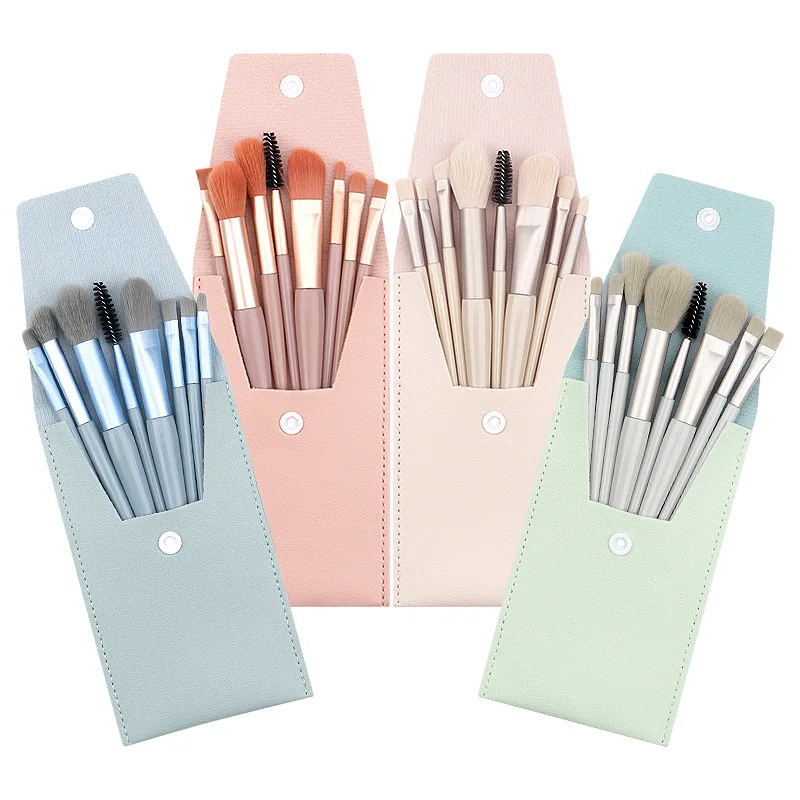 8 Pcs Makeup Brushes Set Eye Shadow Foundation Women Cosmetic Brush Eyeshadow Blush Beauty Make Up Tools Bag