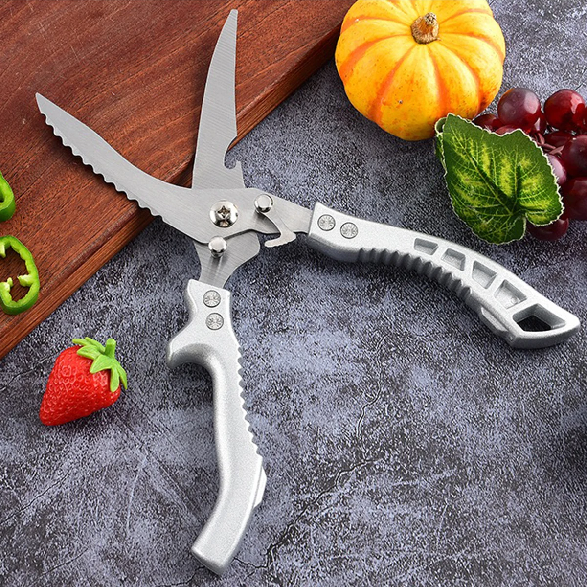 Heavy Duty Kitchen Scissors Meat Fruit Boning Fishing Hunting Camping Professional Stainless Steel Chicken Bone Kitchen Shears