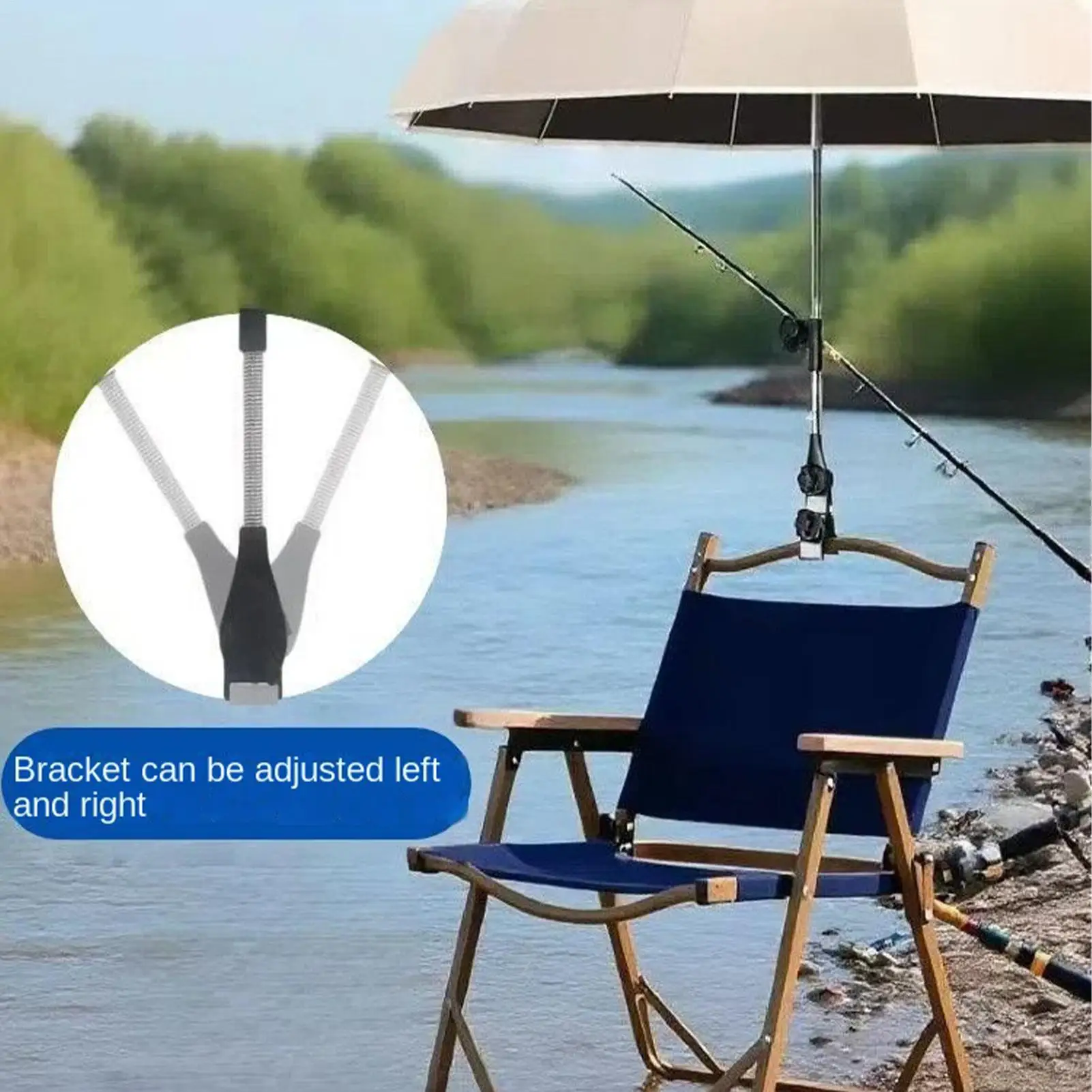Umbrella Holder For Chair Wheelchair Sun Shade Bracket Camping Chair Sunshade Support For Patio Picnic Balcony Lawn Beach