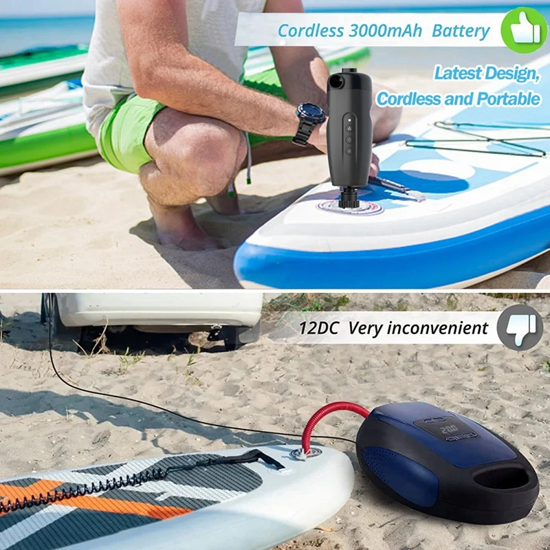 Electric Inflation Pump Wireless Air Inflator For Inflatable SUP Stand Up Paddle Board Tire Plate Boat