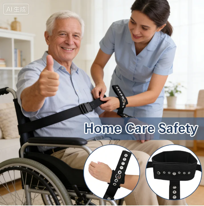 Lock Type Wrist Magnetic Buckle Restraint Belt Limb Fixing Wear- resistant Mental Kenai Cutting Comfortable Breathable Firm