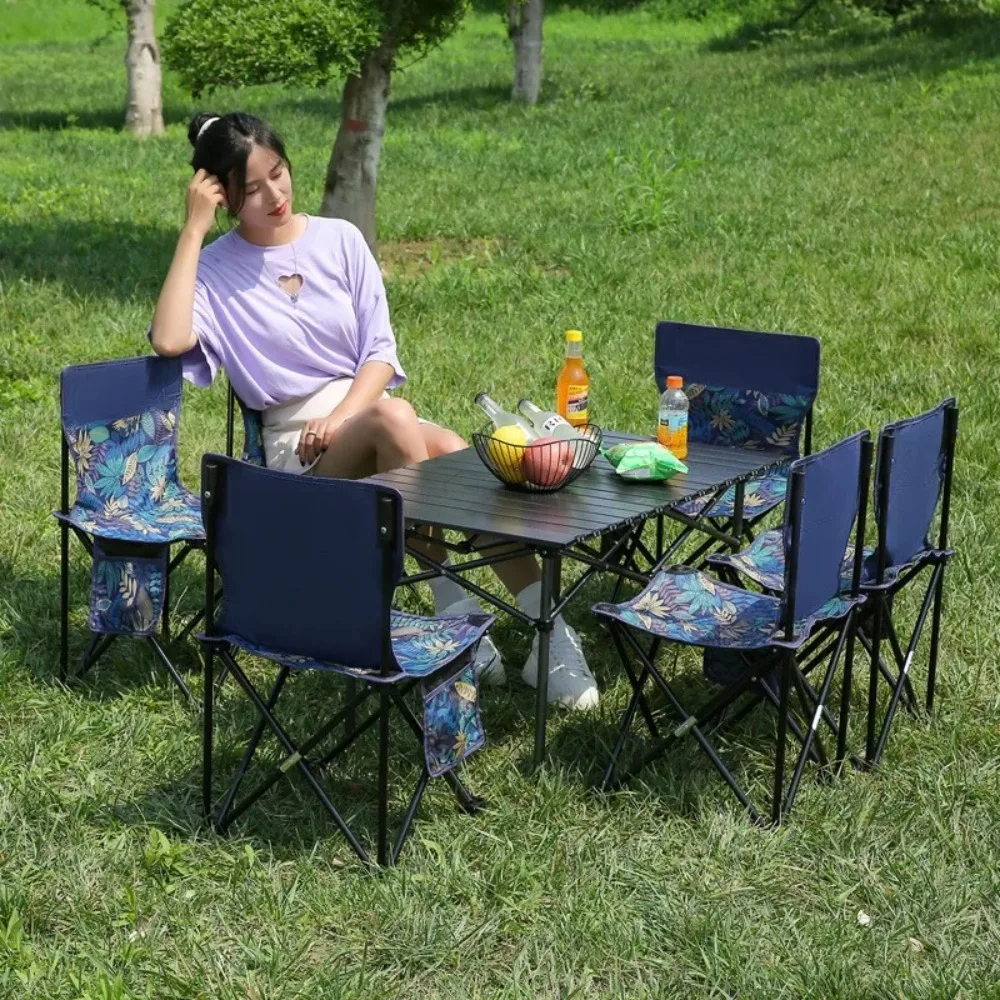 Portable Folding Camping Table And Chair Set Folding Card Table And Chair Set Barbecue Camping Oversized Picnic Table And Chair