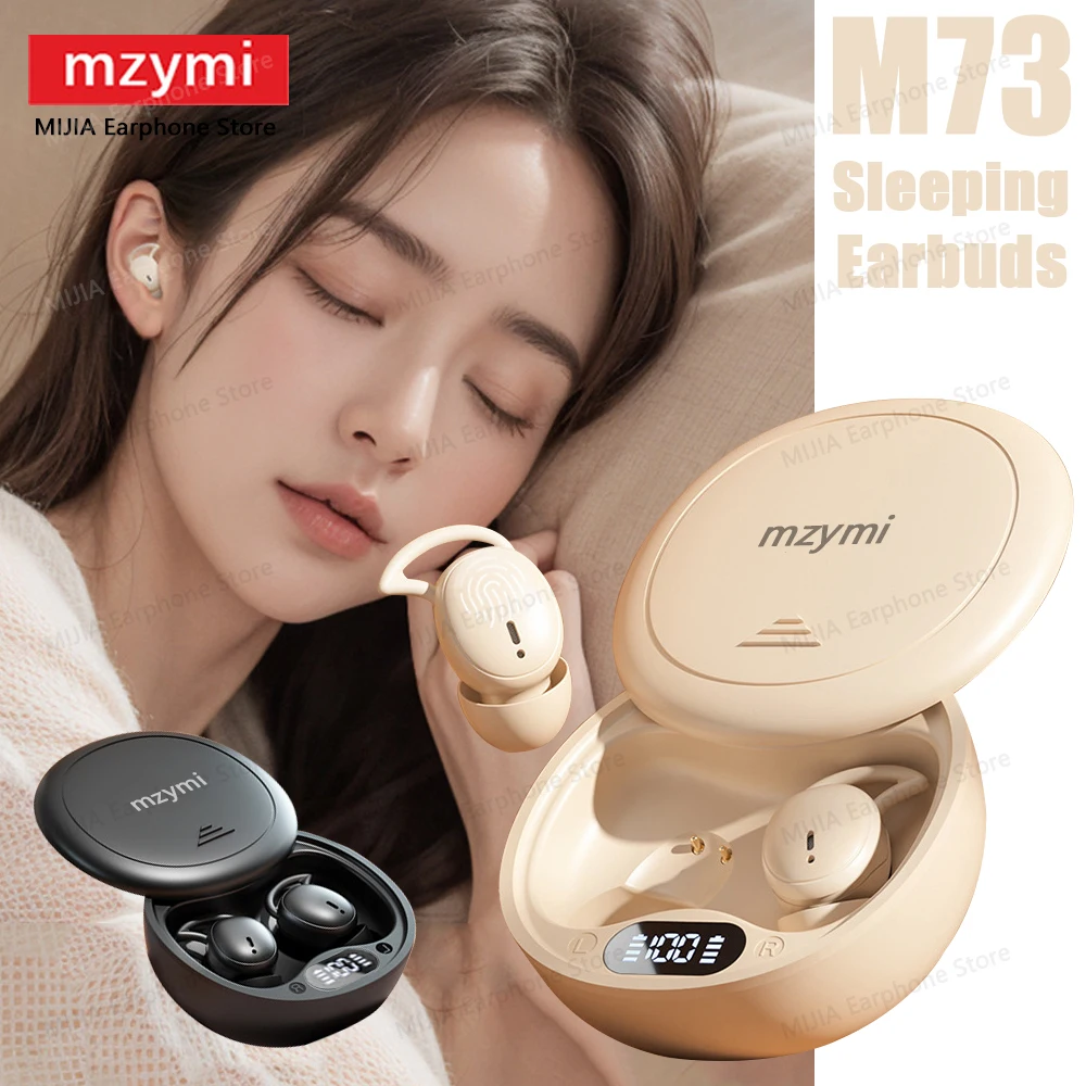 mzymi Wireless Sleeping Earbuds M73 Bluetooth5.4 In Ear Mini Invisible Headphone HiFi Noise Reduction Headset For XIAOMI