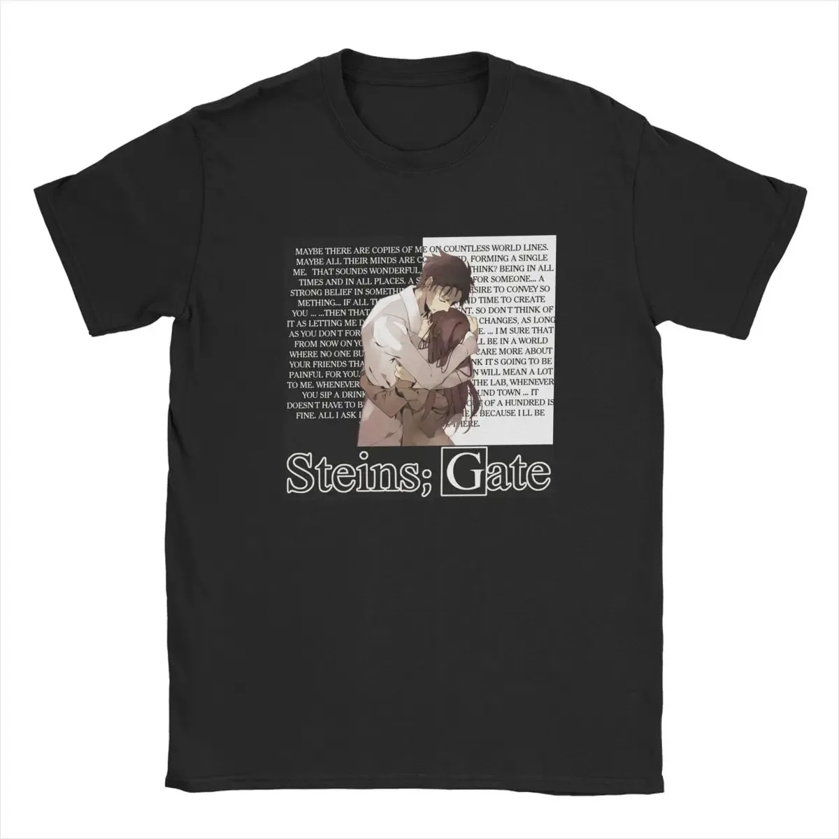 Summer Fashion Trendy Tee Steins Gate T Shirt Cotton Tops Leisure Short Sleeve Tees New Arrival T-Shirts Short Sleeve Casual