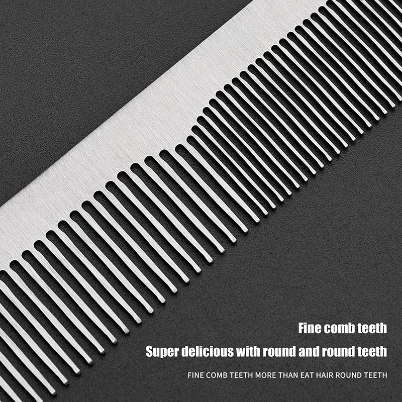 Barber Professional Stainless Steel Silver Hairdressing Comb Anti-static Men Haircut Clipper Ultra-thin Comb Salon Styling Tool