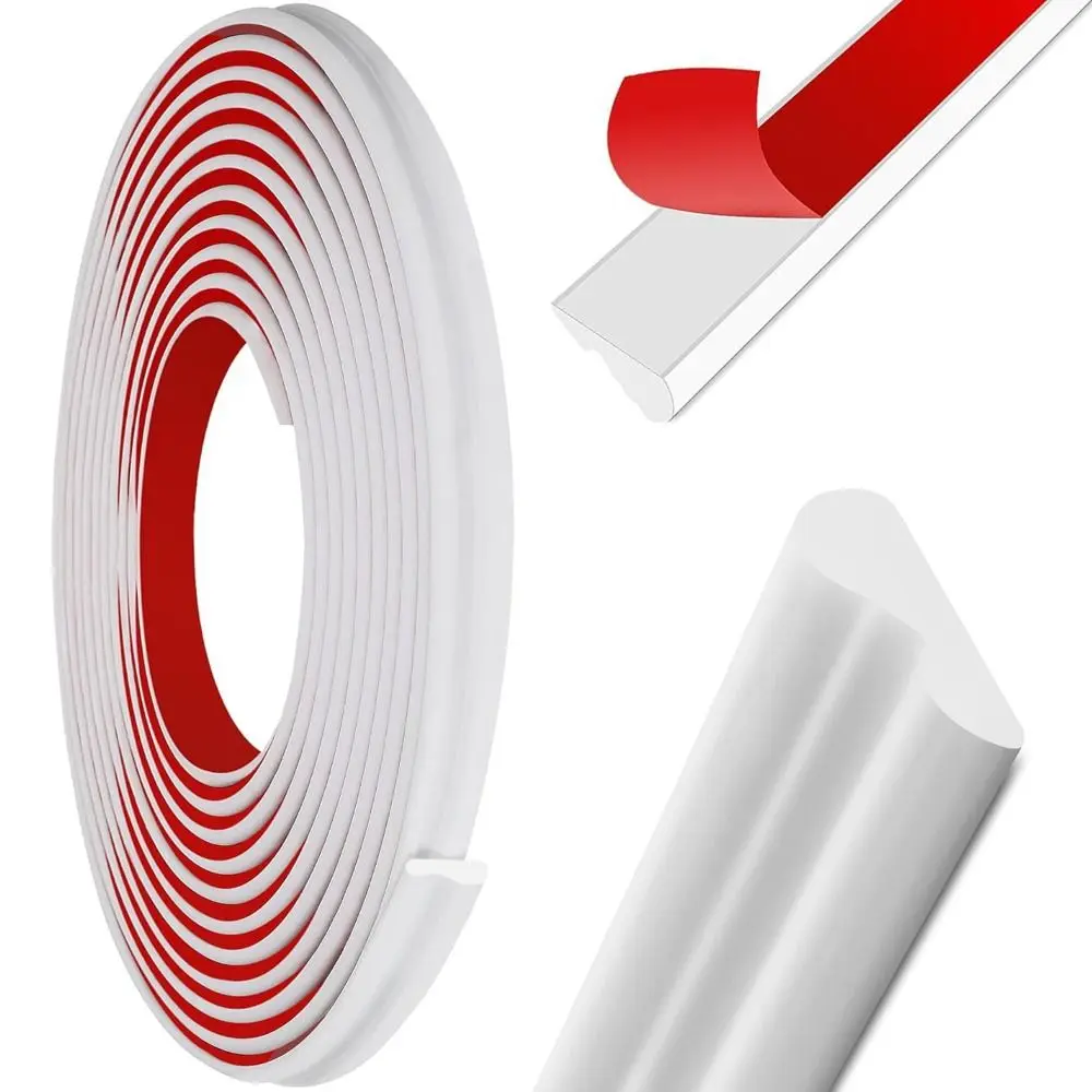 Self-Adhesive Wall Decoration Molding Trim TPE 3D Chair Rail Panel Molding Flexible DIY Wall Protector Cabinet Border