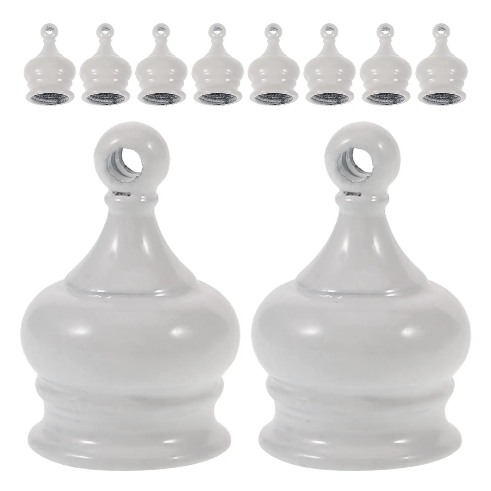 

10 Pcs Zinc Alloy Making Supplies Metal For Shade Knob Finials Table Table Parts Lamp Parts Metal Lamp Finials