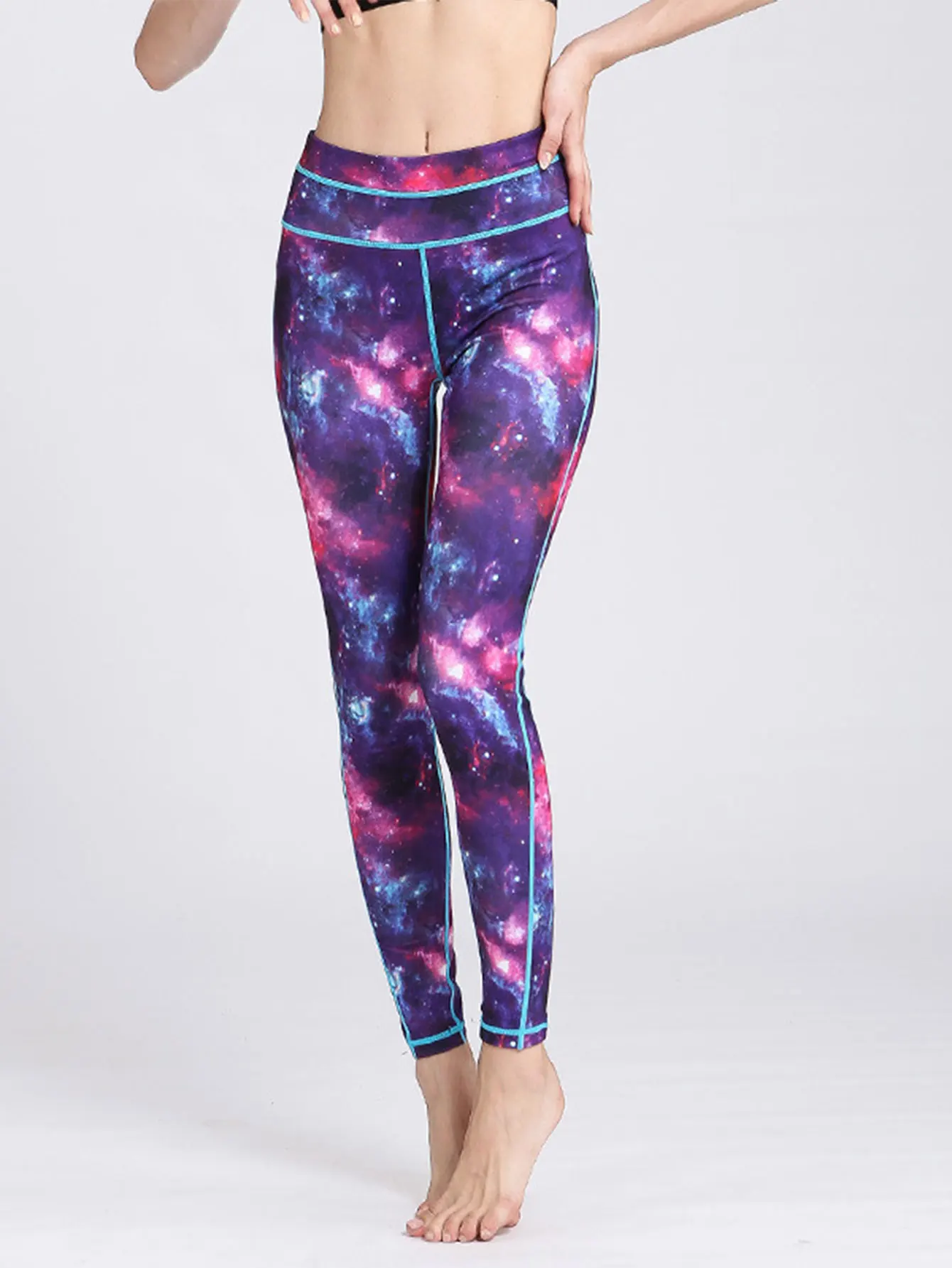 

Женские тонкие леггинсы с высокой талией, повседневная повседневная одежда с полным принтом, большие размеры, осенне-зимние модные базовые леггинсы