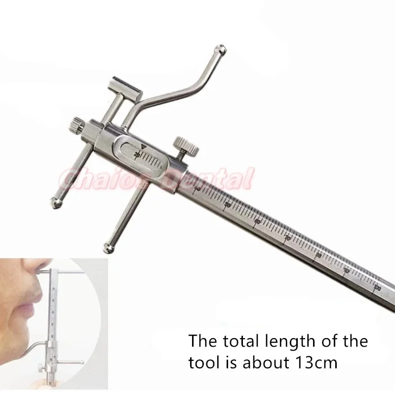 Facial Occlusion Type Dental Full Denture Measuring Ruler Vertical Jaw Occlusion Measuring Ruler Orthodontic Sliding Caliper