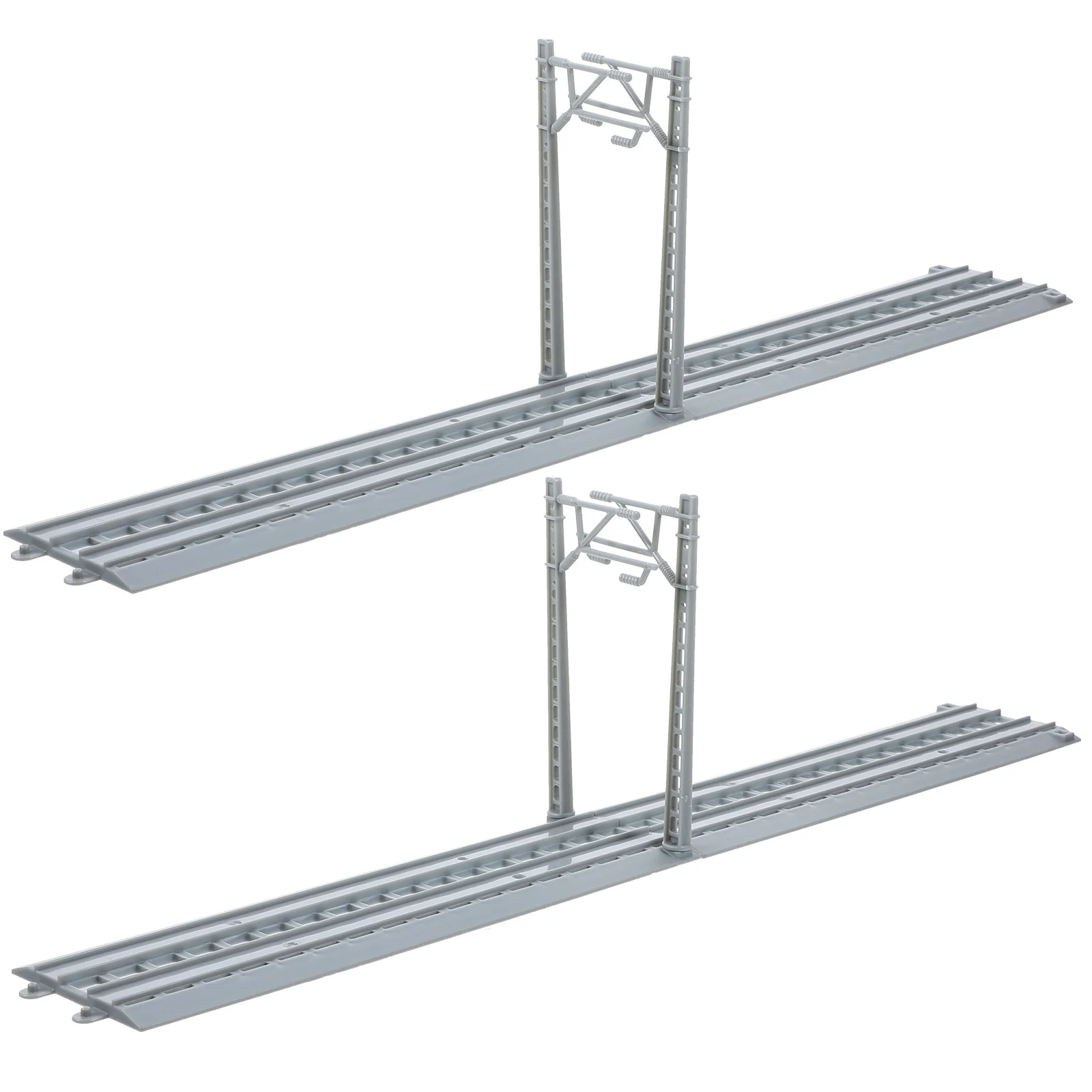 1 conjunto de acessórios de cena de poste de trem, kit educacional diy, peças de plástico para crianças, layout de mãos, brinquedo diy