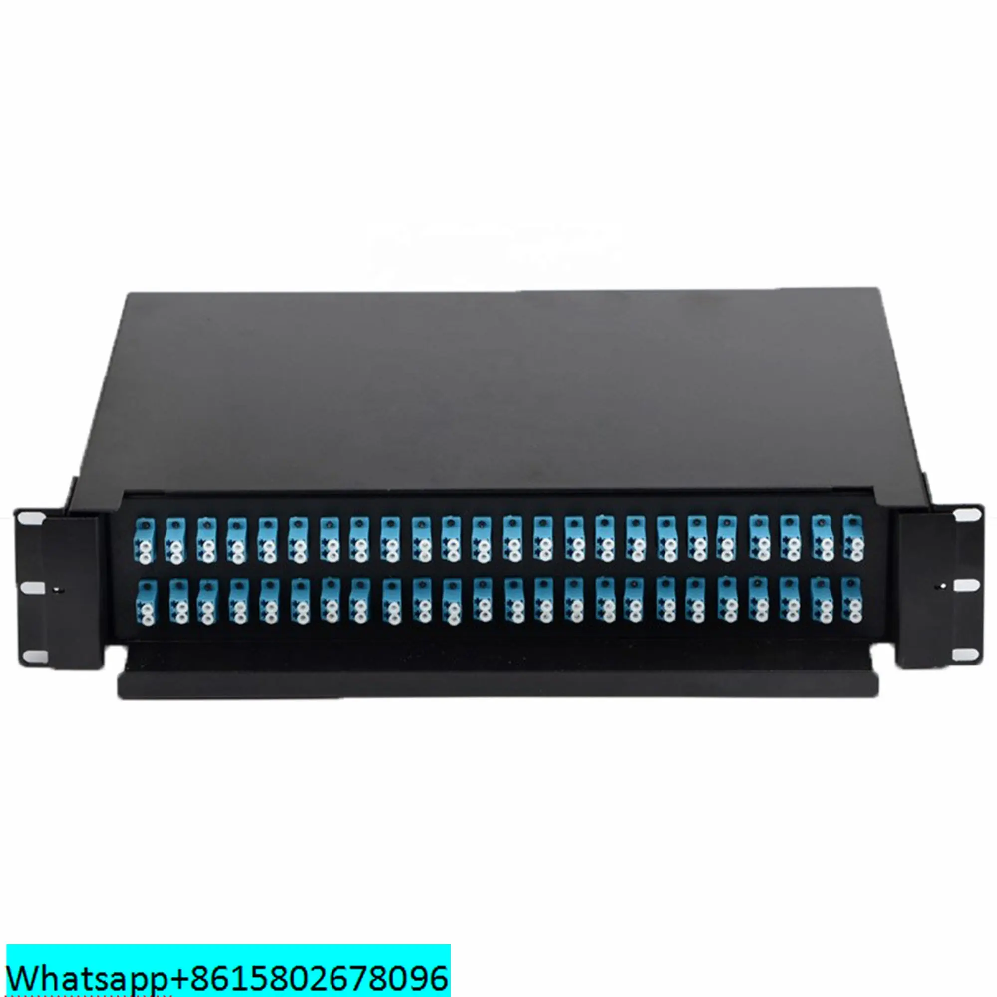 19'' 2U 96 Core Drawer Type Rack Mounted Fiber Optic Patch Panel with 48pcs LC Duplex Adapter and 96pcs LC Simplex FOPP-D-96 LC