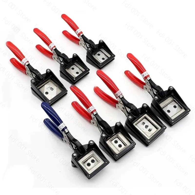 ID Photo Punch Keyring Picture Die Cutter Handheld Photography Passport Plier Cutting Tool