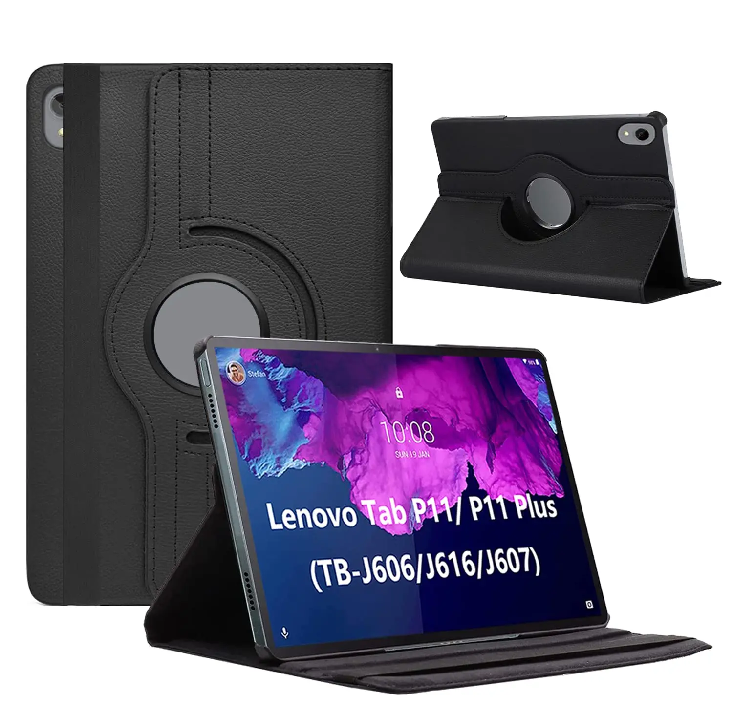 

Защитный чехол для Lenovo Tab P11 Plus 2021 TB-J616F/J607F P11 2020 TB-J606F 11 дюймов многоугольный чехол с подставкой для автоматического сна/пробуждения