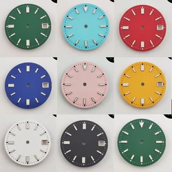 Watch Dial 28.5mm nh35 Dial Watch Face Green Luminous Watch Sterile Dial Customizable Logo Watch Parts For NH35/NH36 Movement