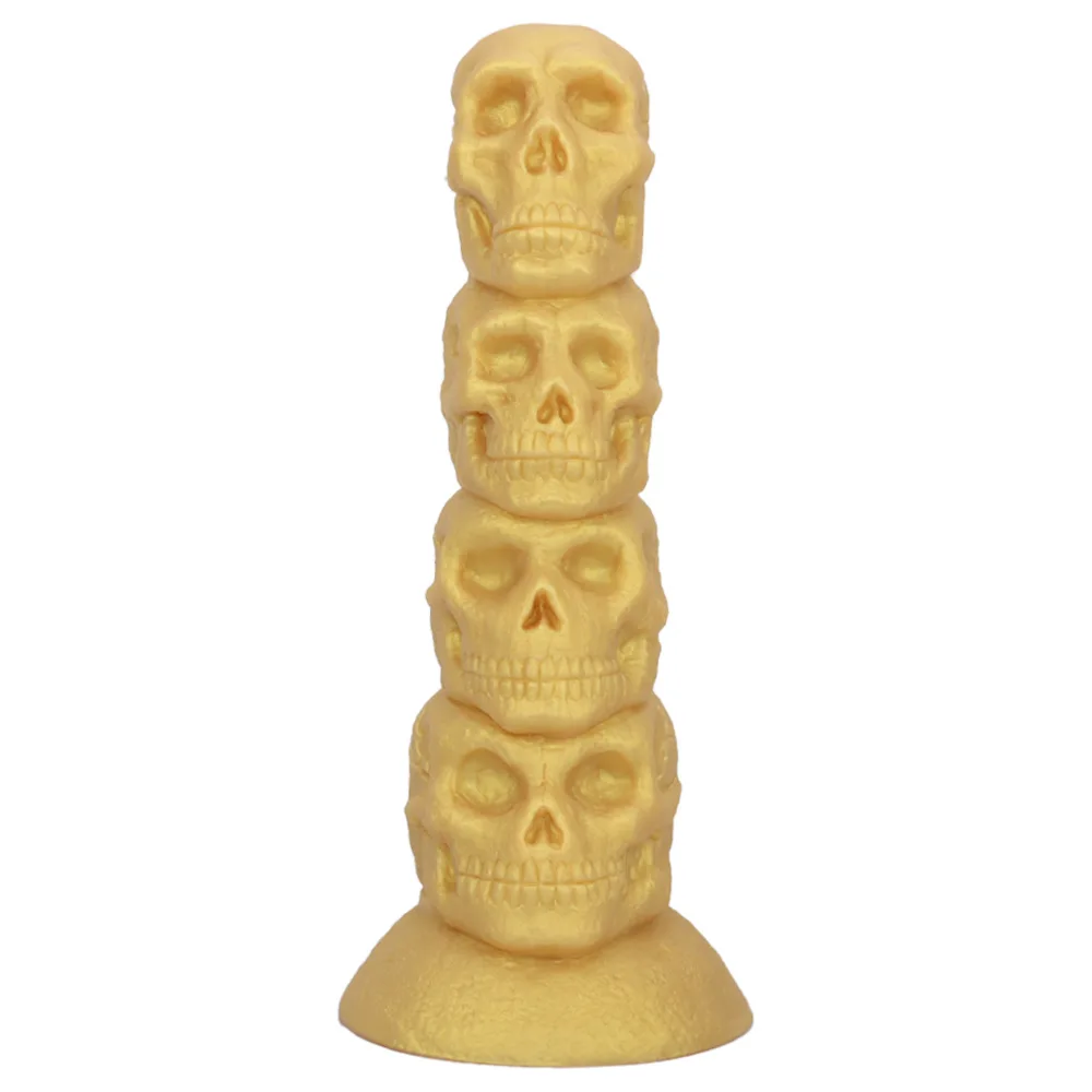 11cm Oversized Skull Shape Soft Silicone Relax Tool Ergonomic Irregular Curved Design Body Massager