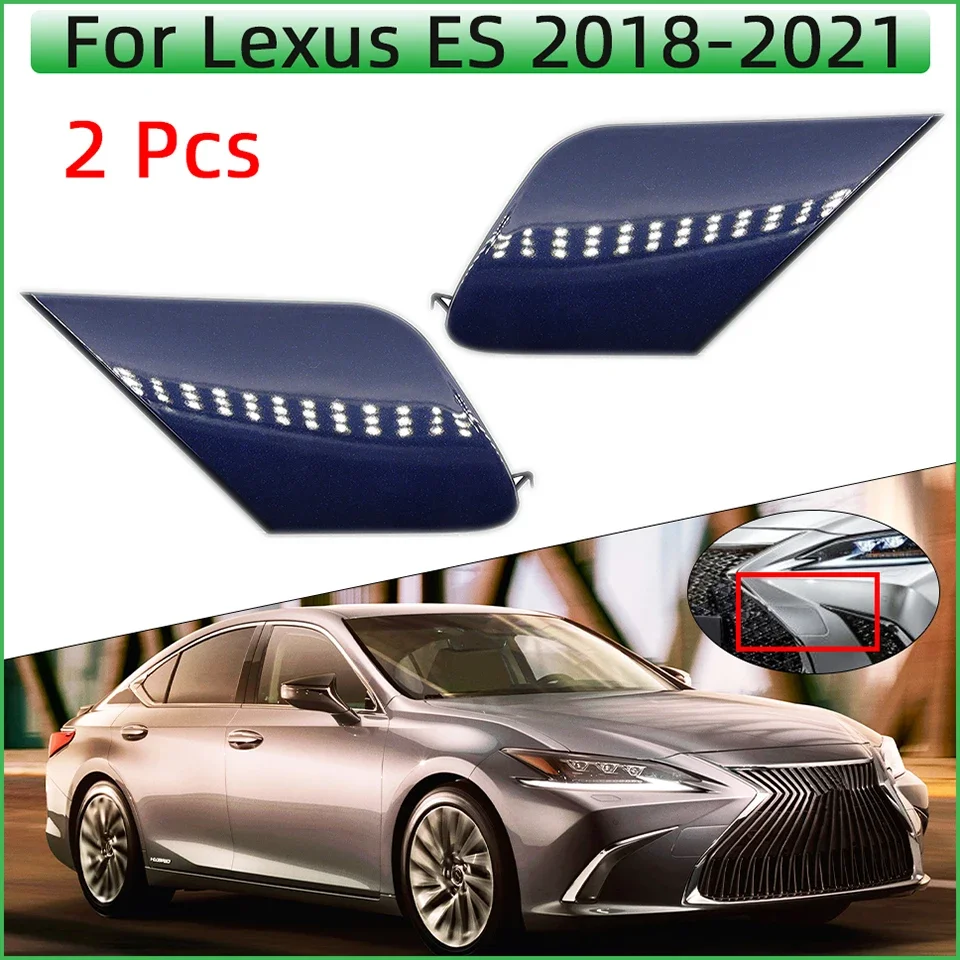 

2Pcs Front Bumper Towing Hook Eye Cover Lid For Lexus ES ES200 ES250 ES260 ES350 ES300H 2018 2019 2020 2021 Tow Hook Trailer Cap