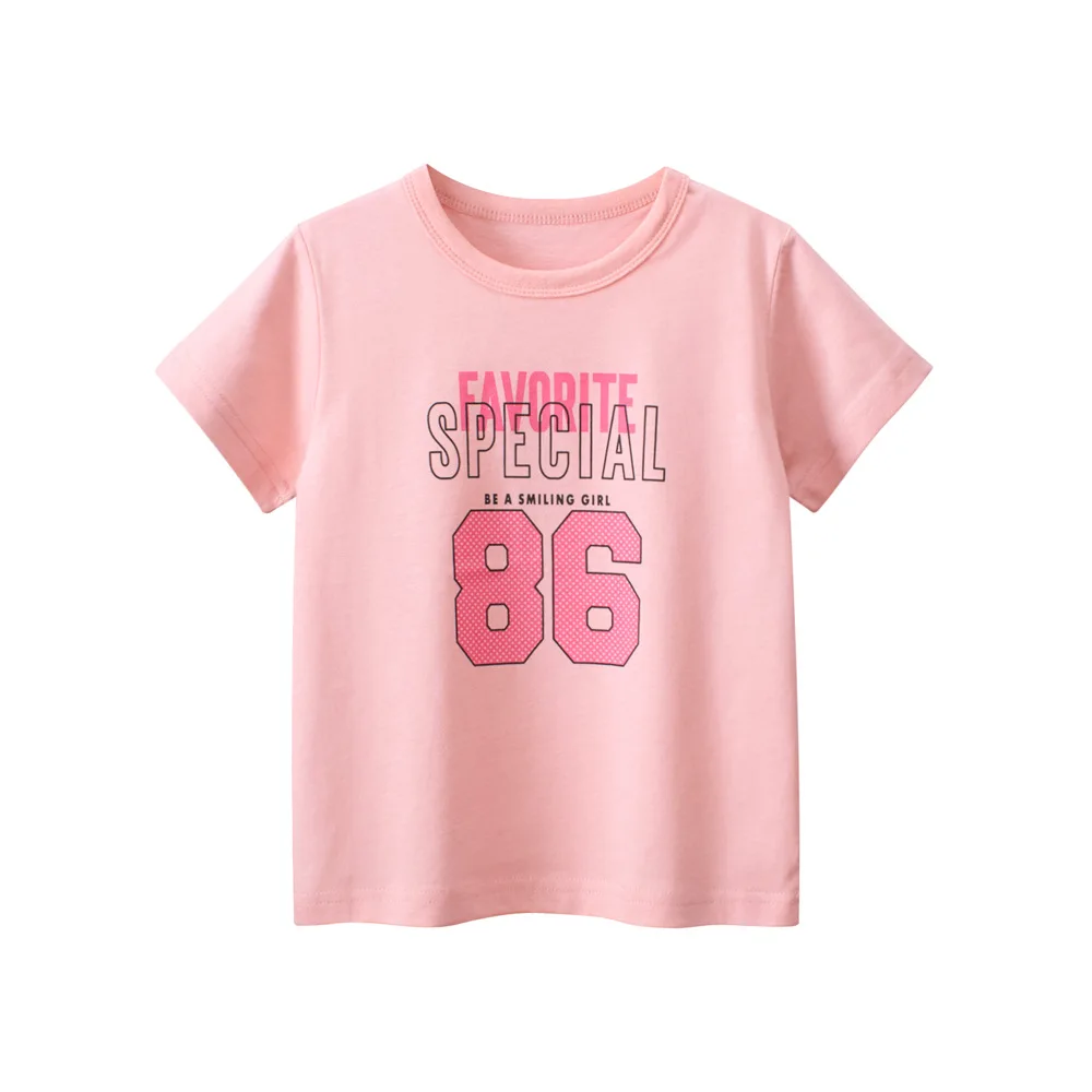 

1-9T Toddler Kid Baby Girl T Shirt Summer Clothes Short Sleeve Infant Tshirt Basic Tee Top Children Sweet Outfit