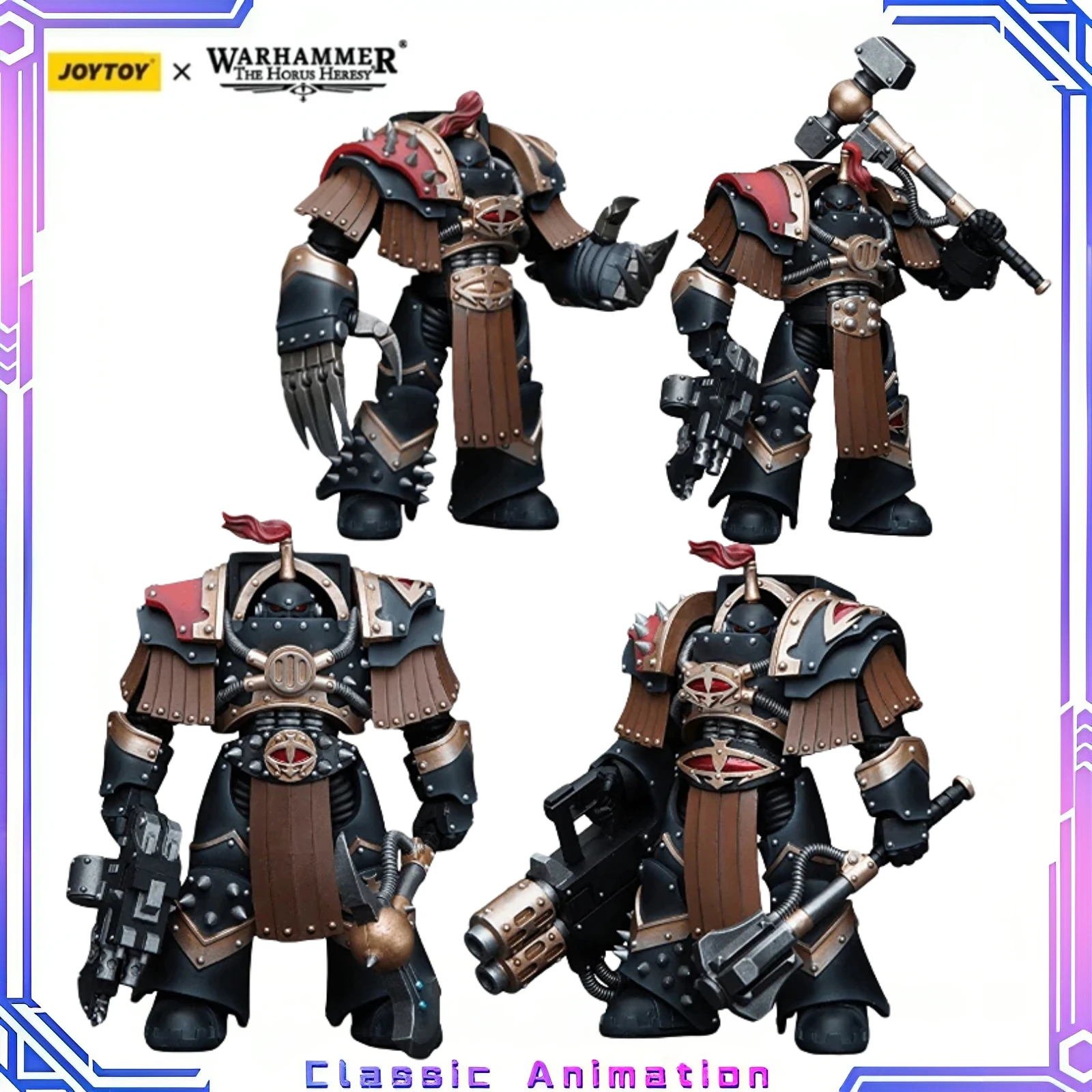

【Оригинал】JOYTOY 1/18 Фигурка Warhammer 40K Horus Heresy Sons of Horus Justaerin Terminator Squad Модель игрушки
