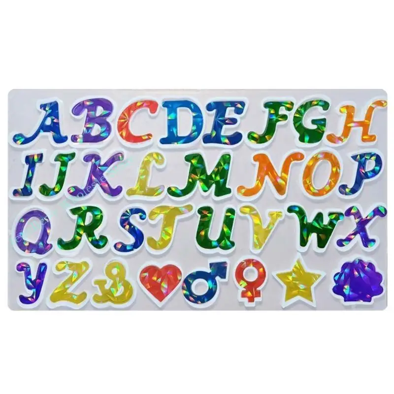 

R7UF Portable Earring Silicone Mold Letter Shaped Pendant Mould for DIY Enthusiasts