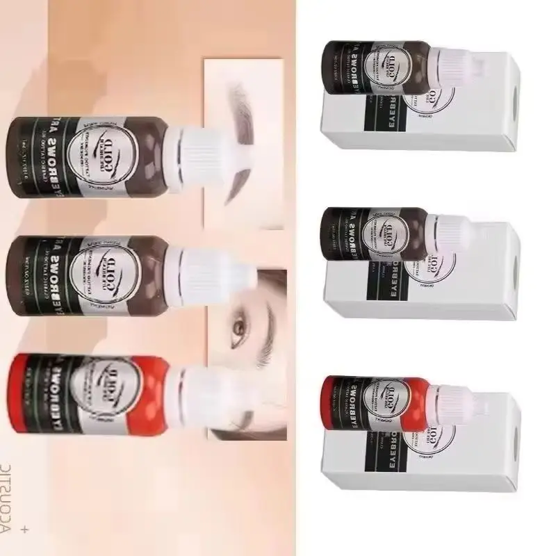 1pcs 15ml Microblading Practice Tattoo Pigment Ink Semi-Permanent Eyebrows Eyes and Lips Body Art Paints Tattoo Supplies