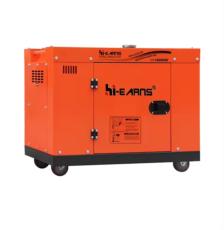 hiearns 7kw 7KVA DG1000SE HR195FD Air-cooled single cylinder  die·sel portable die·sel generator