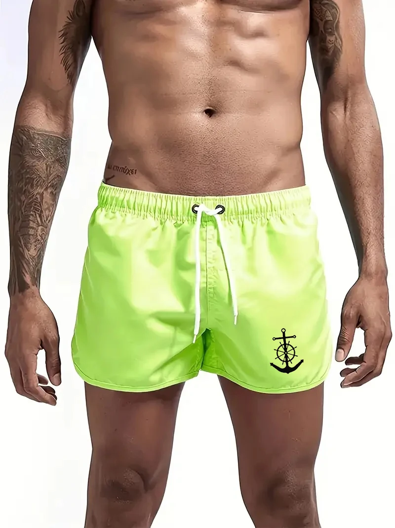 Sommer-Fitnesshose für Herren, bequem und atmungsaktiv, einfarbige Laufshorts, lässige Sport-Trainingsshorts