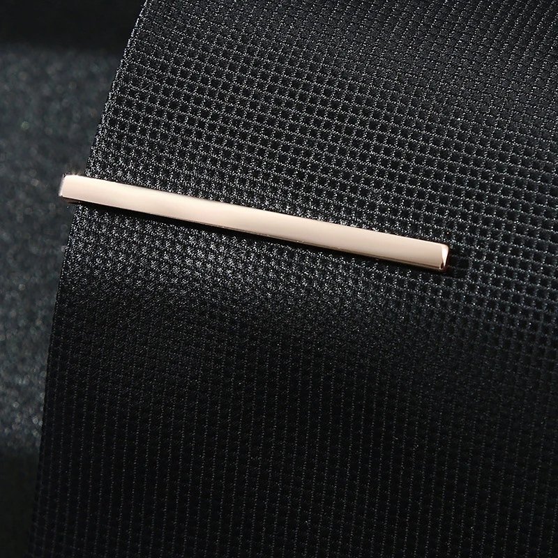 1pc Tie Clip Men'S Metal Necktie Daily Business Wedding Ceremony Tie Clip Pin Copper Men Party Jewelry Accessories Gift