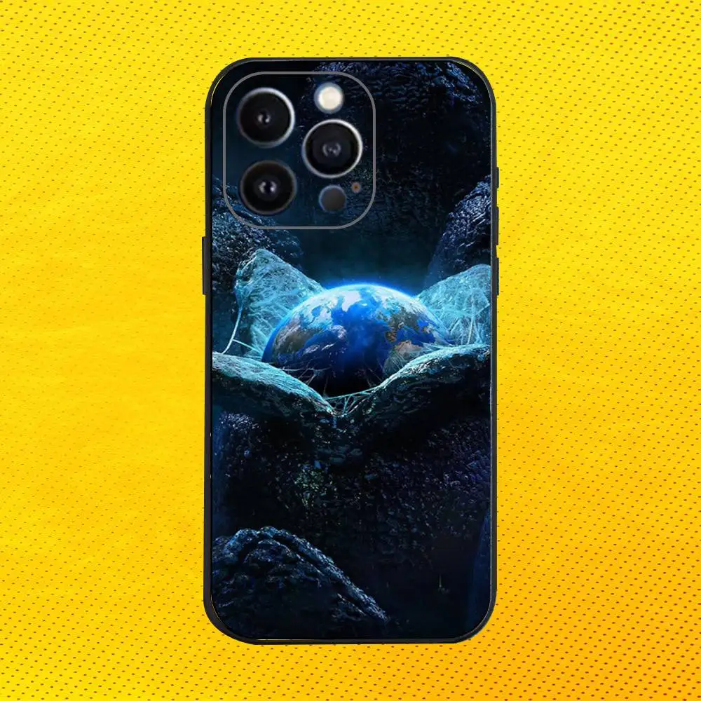 A-Alien E-Earth Xenomorph Phone Case For iPhone 16e,16,15,14,13,12,11,Pro,X,XS,Max,XR,Plus,Mini Soft Black Cover